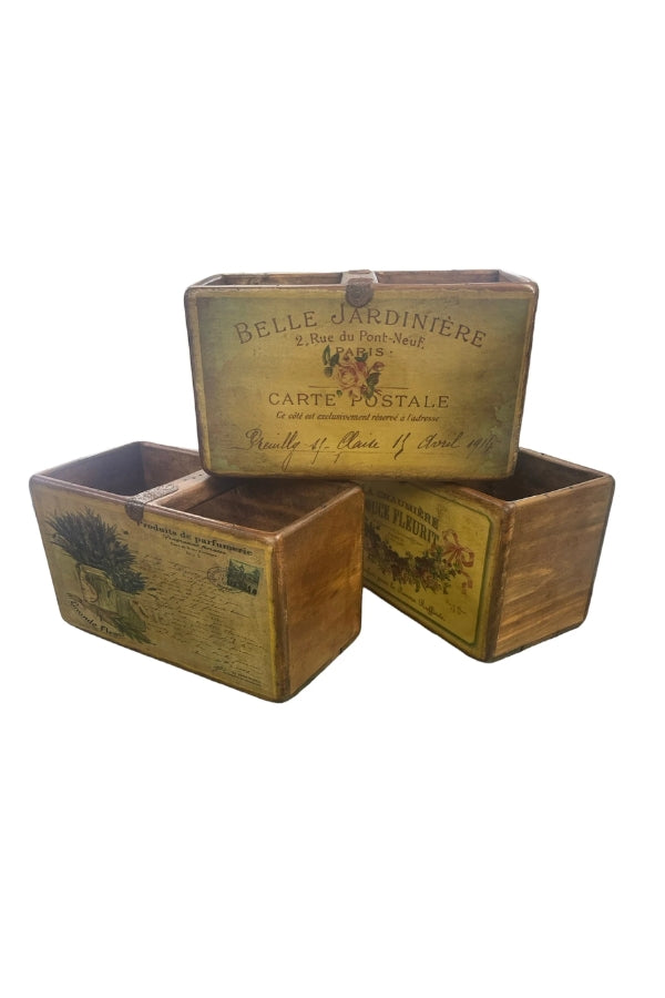 Rustic Box with Handle - Large - Magpie Style