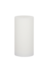 Ribbed Pillar Candle - White