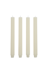Ribbed Candle set of 4 - Ivory