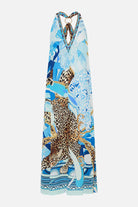 CAMILLA - Racer Back Dress Sky Cheetah - Magpie Style