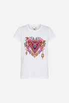 CAMILLA - Slim Fit Round Neck T-Shirt Flowers of Neptune - Magpie Style