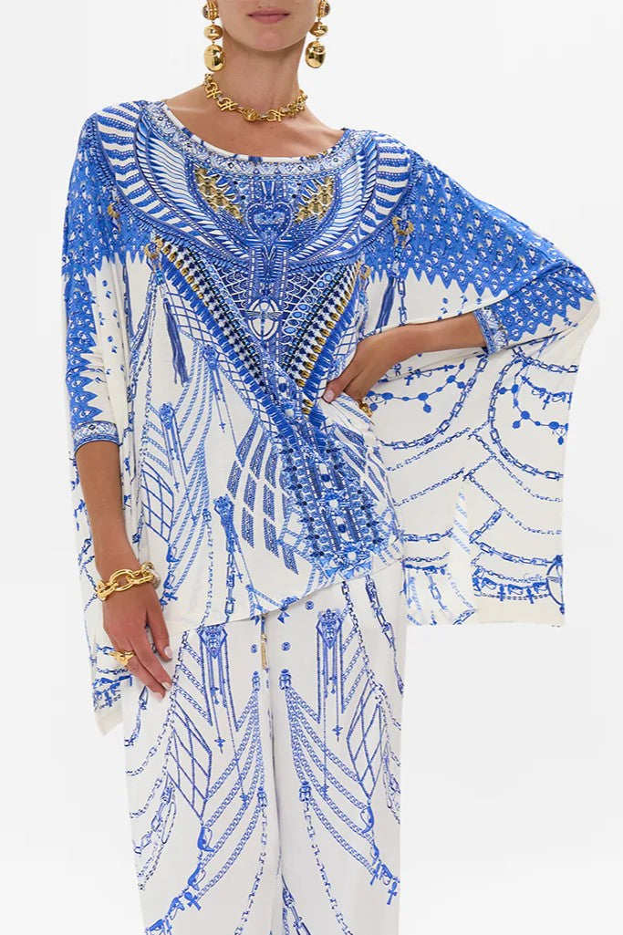 CAMILLA Scoop Neck Slouch Tee - Dancing with Daylight - Magpie Style