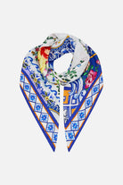 CAMILLA Large Crystalled Slik Square Scarf- Tiles Darls - Magpie Style