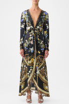 CAMILLA Tie Waist Long Sleeve Dress - Ottoman Elegance - Magpie Style