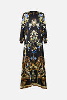CAMILLA Tie Waist Long Sleeve Dress - Ottoman Elegance - Magpie Style