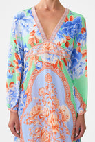 CAMILLA Printed Lantern Sleeve Dress - Topkapi Pop - Magpie Style