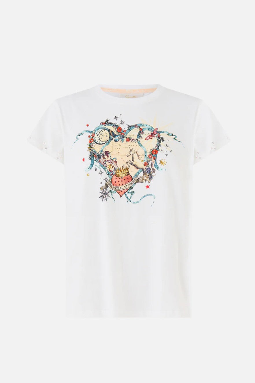 CAMILLA Slim Fit Round Neck T-Shirt - House of Horoscopes - Magpie Style