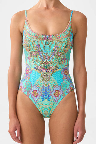 CAMILLA Scoop Neck One Piece with Scoop Back - The Concubines Corridor