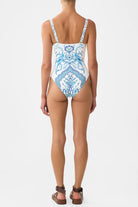 CAMILLA Lace Up Underwire Moulded Cup One Piece - Isnik Lullaby - Magpie Style