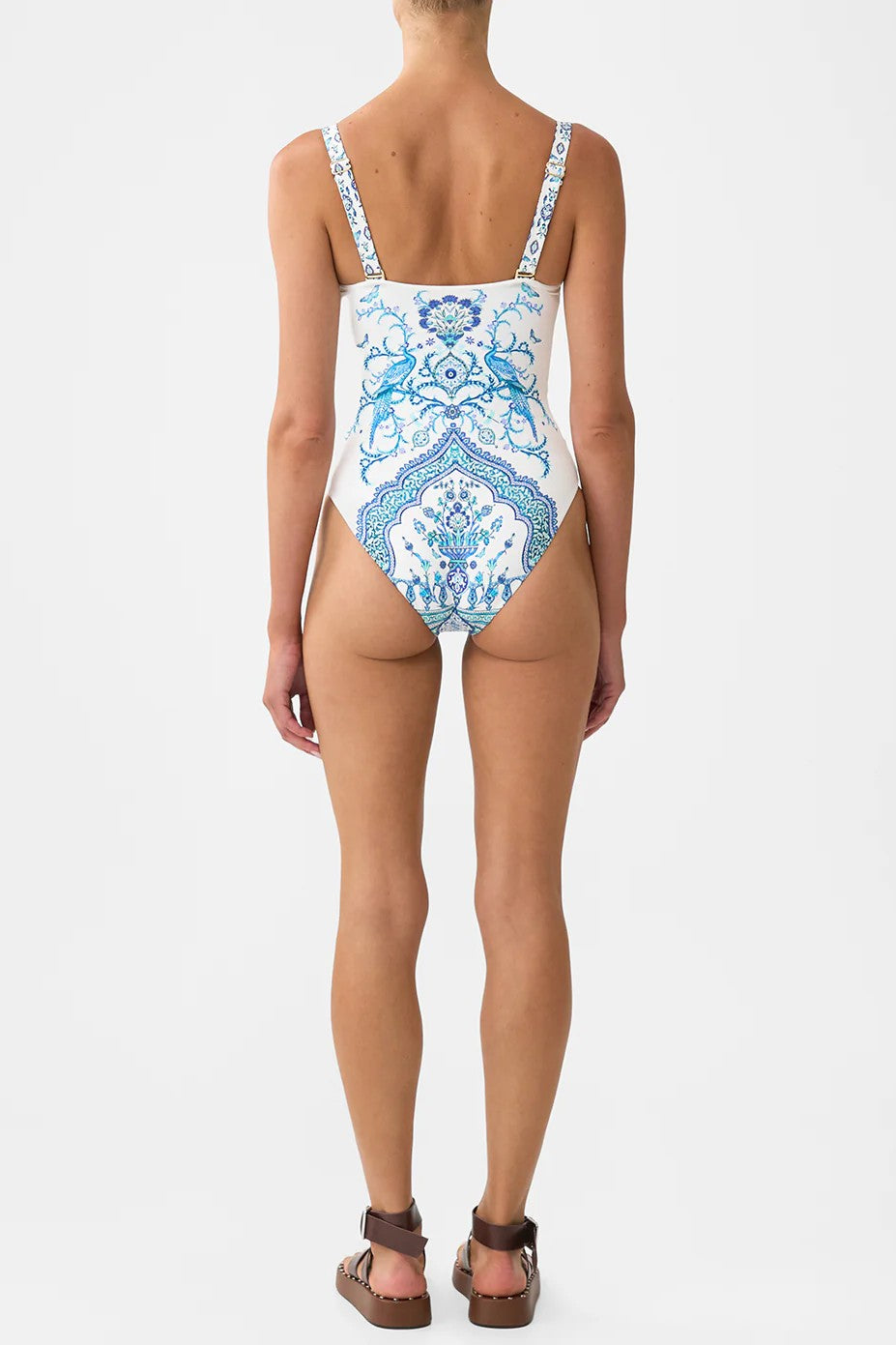 CAMILLA Lace Up Underwire Moulded Cup One Piece - Isnik Lullaby - Magpie Style