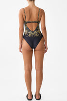 CAMILLA V Neck Underwire One Piece with Back Clip - Song of the Solstice - Magpie Style