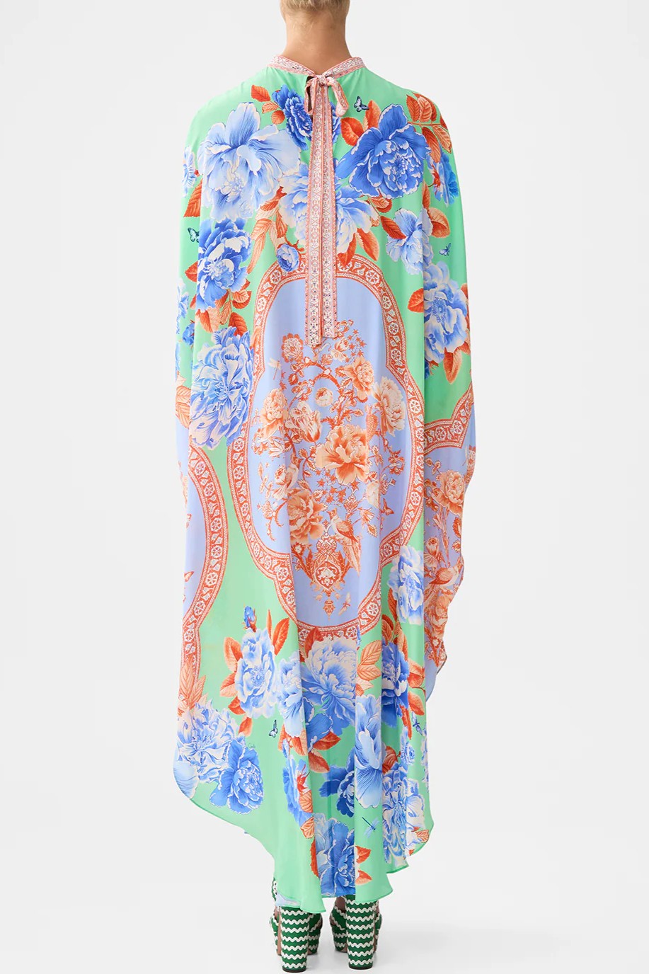 CAMILLA High Collar Kaftan with Tie - Topkapi Pop - Magpie Style