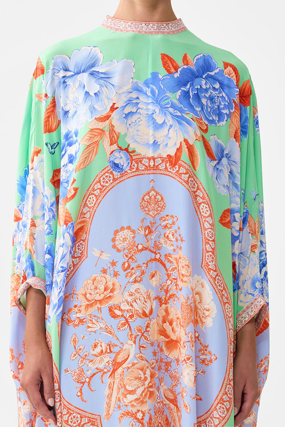 CAMILLA High Collar Kaftan with Tie - Topkapi Pop - Magpie Style