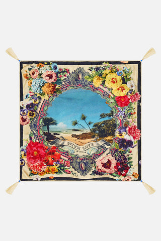 CAMILLA Small Square Cushion - Bathing Bombshell