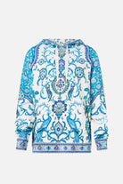 CAMILLA Contrast Band Hoodie with Side Pockets - Isnik Lullaby - Magpie Style