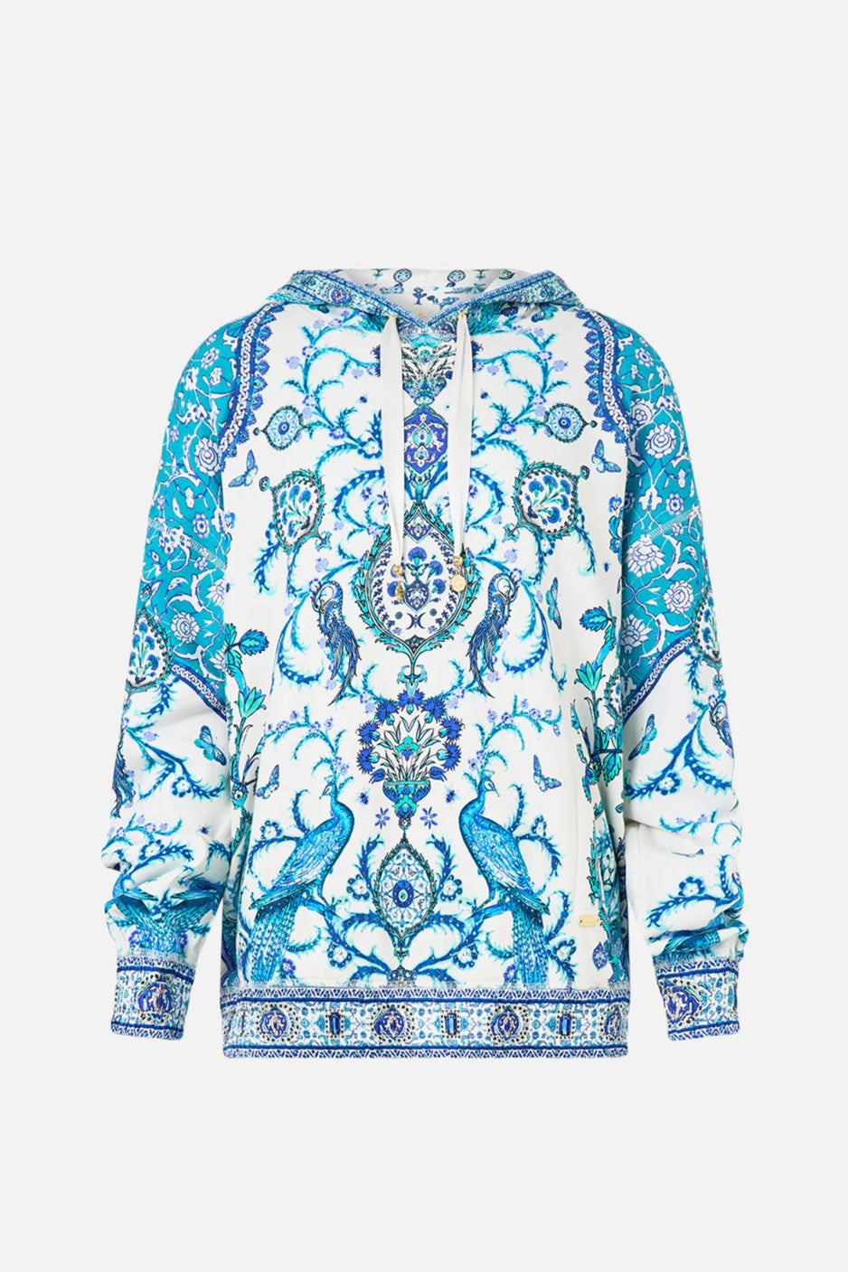 CAMILLA Contrast Band Hoodie with Side Pockets - Isnik Lullaby - Magpie Style