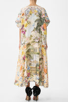 CAMILLA V Neck Kaftan with Drop Waist - The Architects of Alcazar - Magpie Style