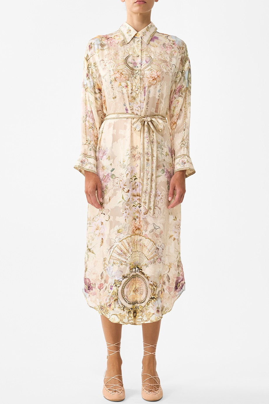 CAMILLA Shirt Dress with Back Button Detail - Adorned In Aranjuez