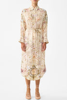 CAMILLA Shirt Dress with Back Button Detail - Adorned In Aranjuez - Magpie Style