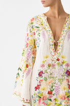 CAMILLA Deep V Neck Hardware Kaftan - The Call of Catalonia - Magpie Style