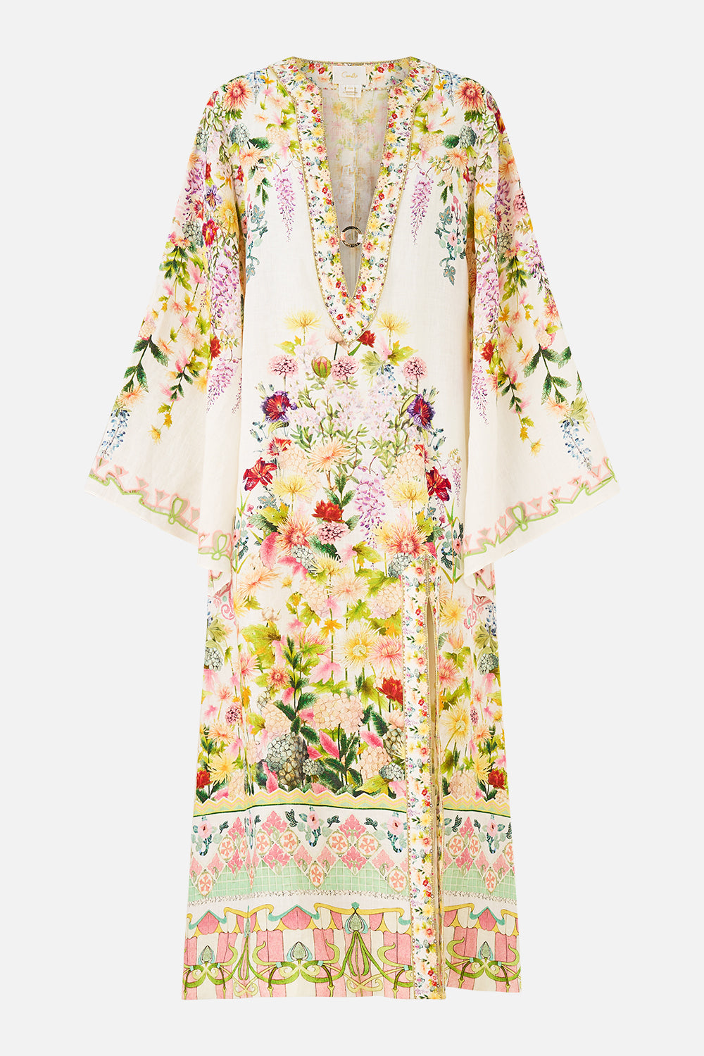 CAMILLA Deep V Neck Hardware Kaftan - The Call of Catalonia - Magpie Style