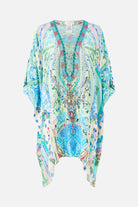 CAMILLA Short Lace Up Kaftan - Midsummer Mosaics - Magpie Style