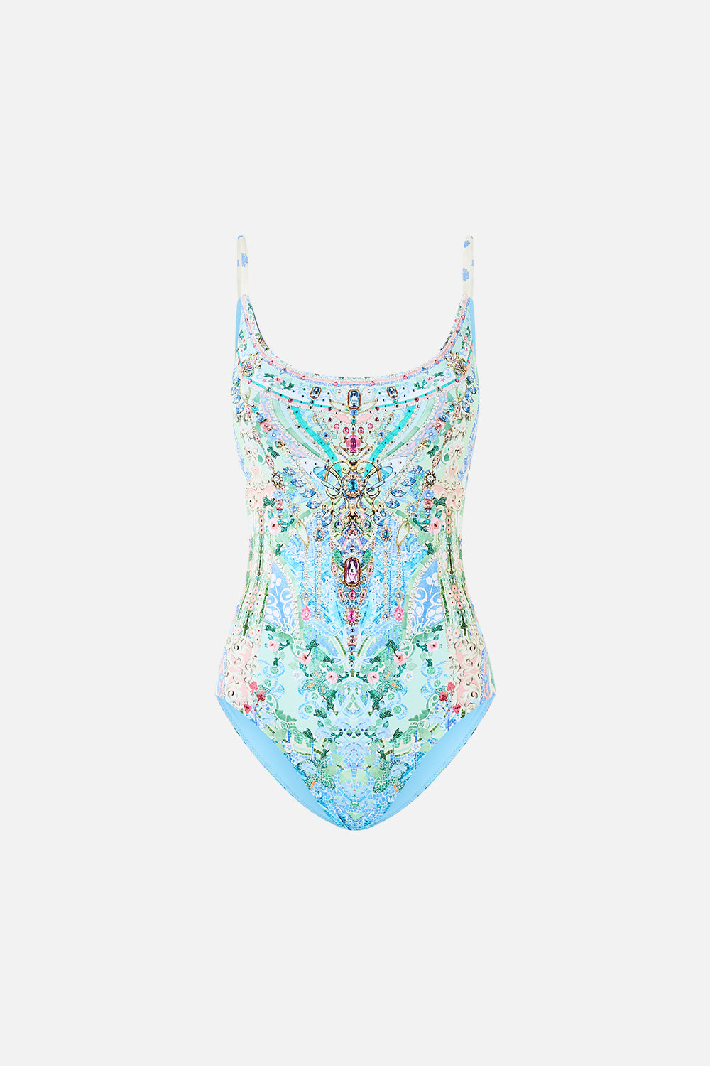 CAMILLA Scoop Neck One Piece with Scoop Back - Midsummer Mosaics - Magpie Style