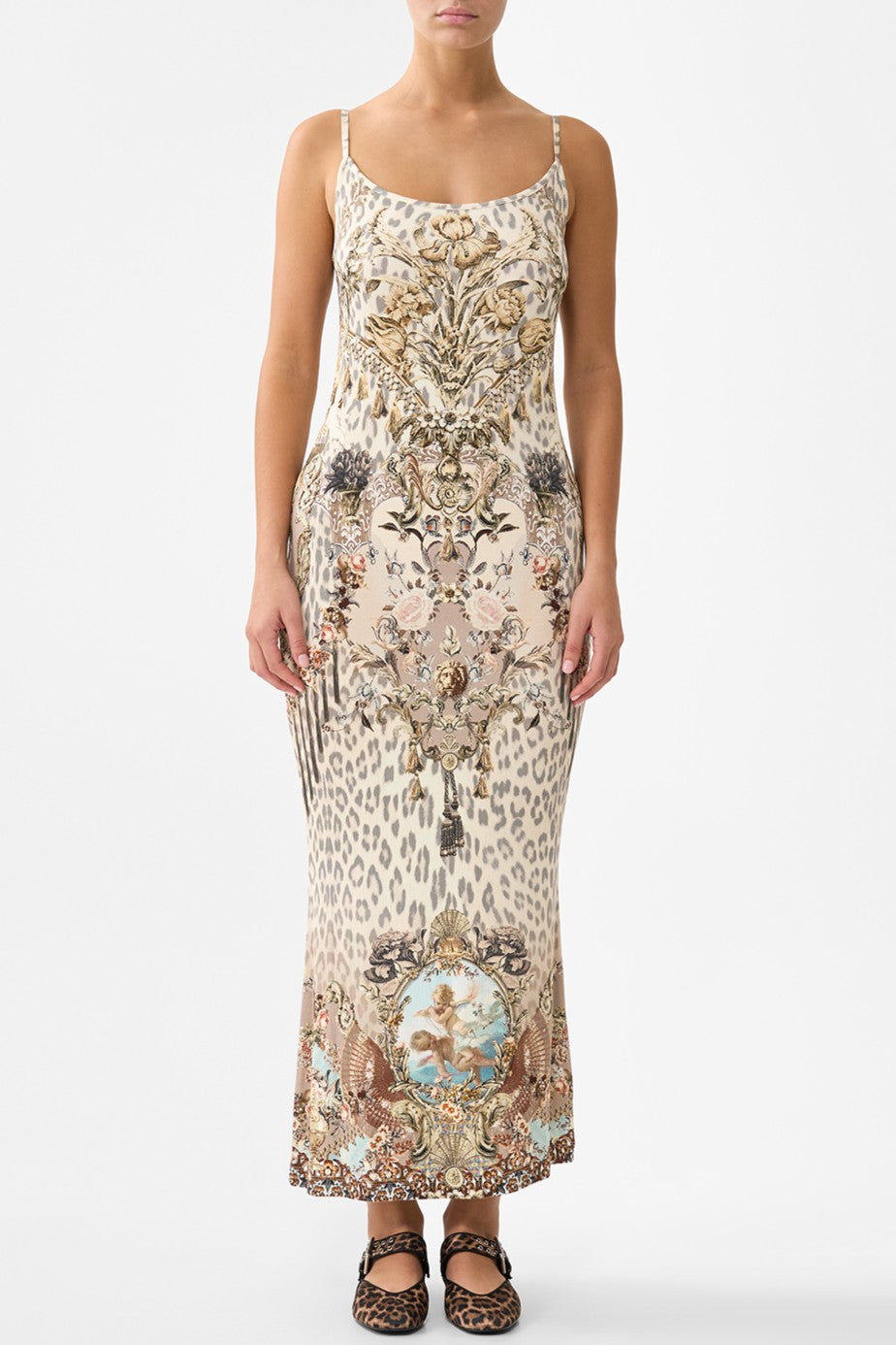 CAMILLA Jersey Strappy Dress - Aranjuez Animalia - Magpie Style