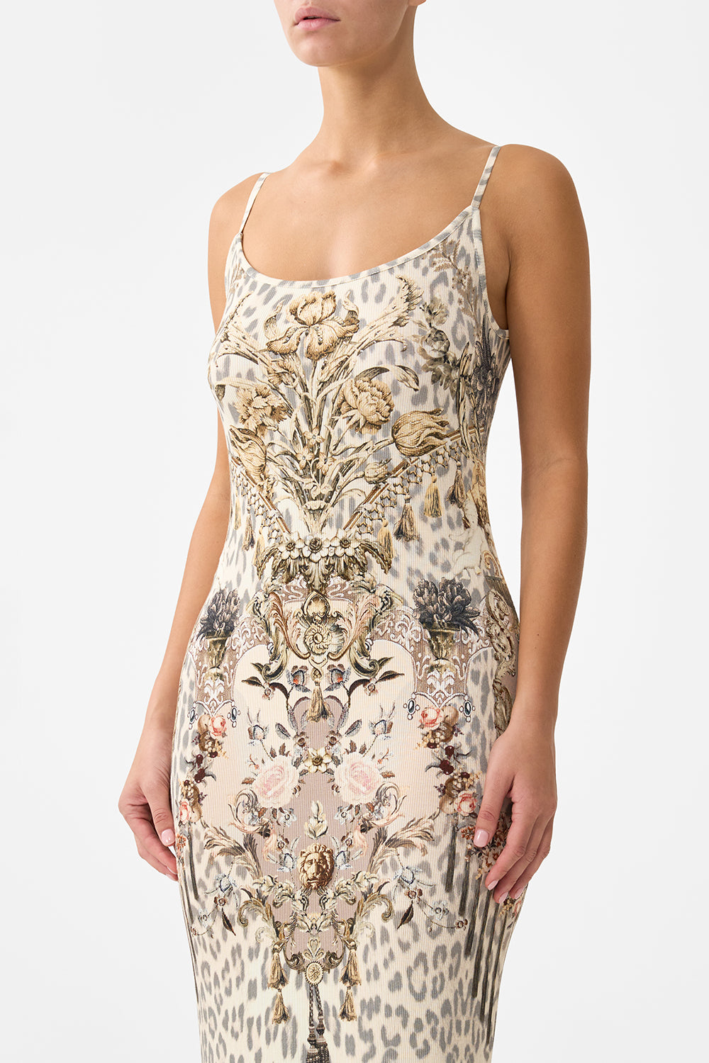 CAMILLA Jersey Strappy Dress - Aranjuez Animalia - Magpie Style