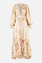 CAMILLA Long Button Front Dress - Adorned In Aranjuez - Magpie Style