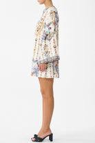 CAMILLA Deep V Neck Hardware Short Kaftan - The Pottery Parlour - Magpie Style