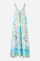 CAMILLA V Neck Pocket Dress with Low Back - Midsummer Mosaics - Magpie Style