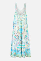 CAMILLA V Neck Pocket Dress with Low Back - Midsummer Mosaics - Magpie Style