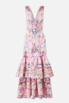 CAMILLA Two Tiered Gathered Ruffle Dress - Palatial Pastels - Magpie Style