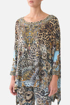 CAMILLA Scoop Neck Slouch Tee - Fiesta, Siesta, Repeat - Magpie Style
