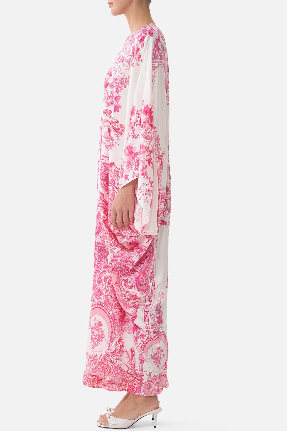 CAMILLA T Shape Long Kaftan - Livin La Vida Rosa - Magpie Style