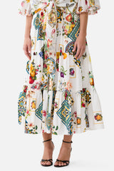 CAMILLA High Waisted Tired Midi Skirt - Magic of the Mercado