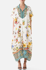 CAMILLA Collared Kaftan with Front Pleat Detail - Magic of the Mercado
