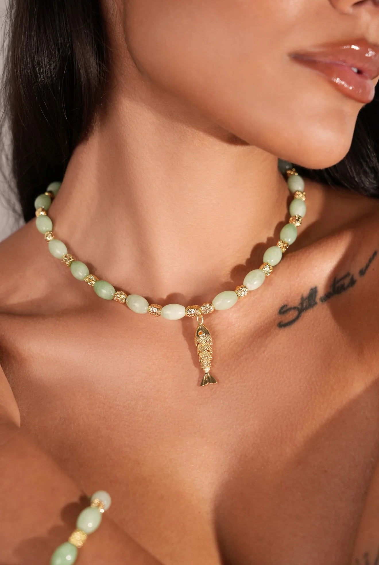 INDIGO & WOLFE Goia Jade Necklace - Magpie Style