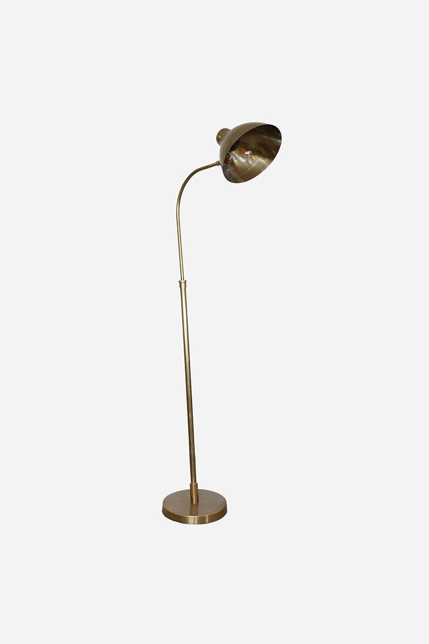 Cadiz Brass Floor Lamp Base with Shade
