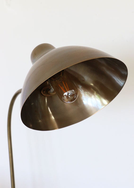 Cadiz Brass Floor Lamp Base with Shade