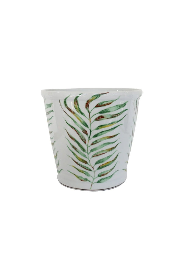 Palm Leaf Crackled Vase Large - Magpie Style