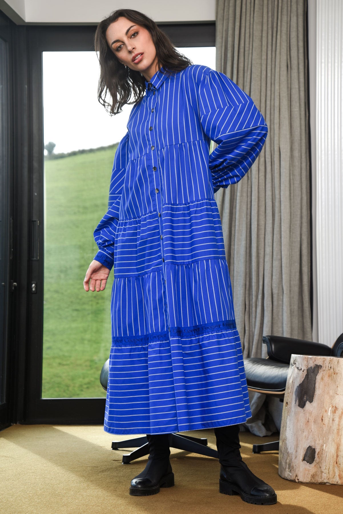 COOPER Stripe On By Dress - Blue Stripe - Magpie Style
