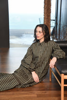 COOPER Stripe On By Dress - Olive Stripe - Magpie Style