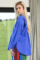 COOPER A-Shirt Your Eyes Shirt - Blue Stripe - Magpie Style