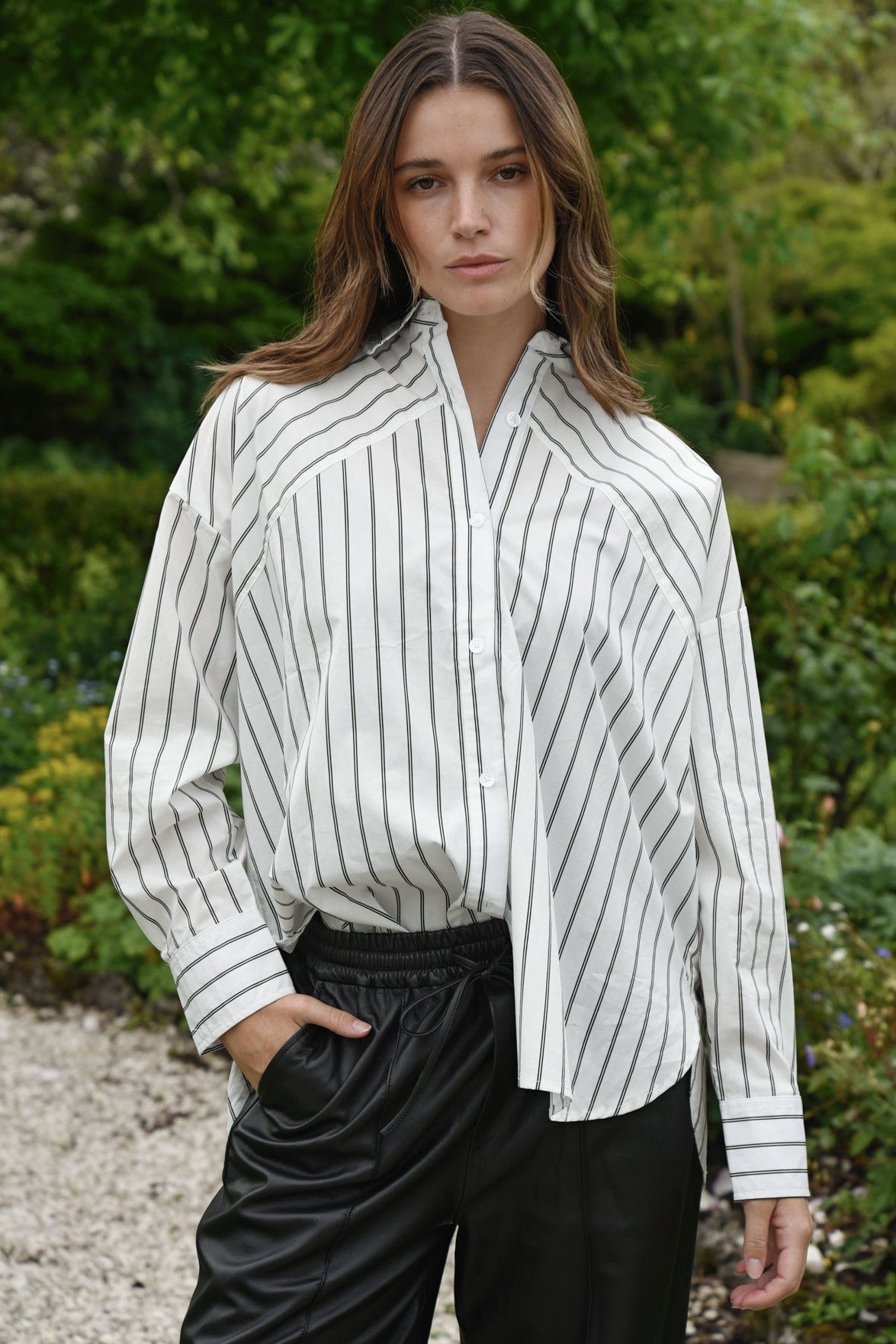 COOPER Yoke Of Luck Shirt - White Stripe - Magpie Style