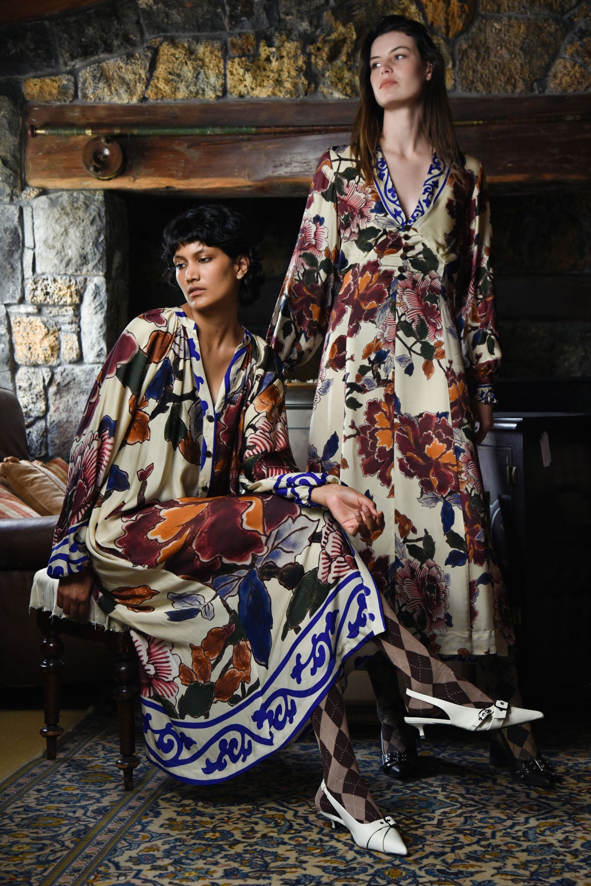 COOPER Button On Point Dress - Multi Floral - Magpie Style