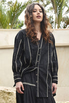 CURATE Stop The Press Shirt - Black - Magpie Style