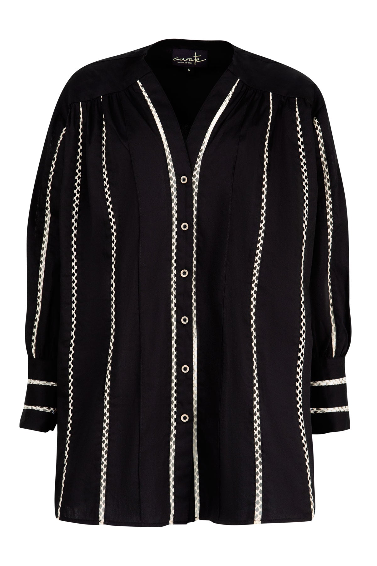 CURATE Stop The Press Shirt - Black - Magpie Style