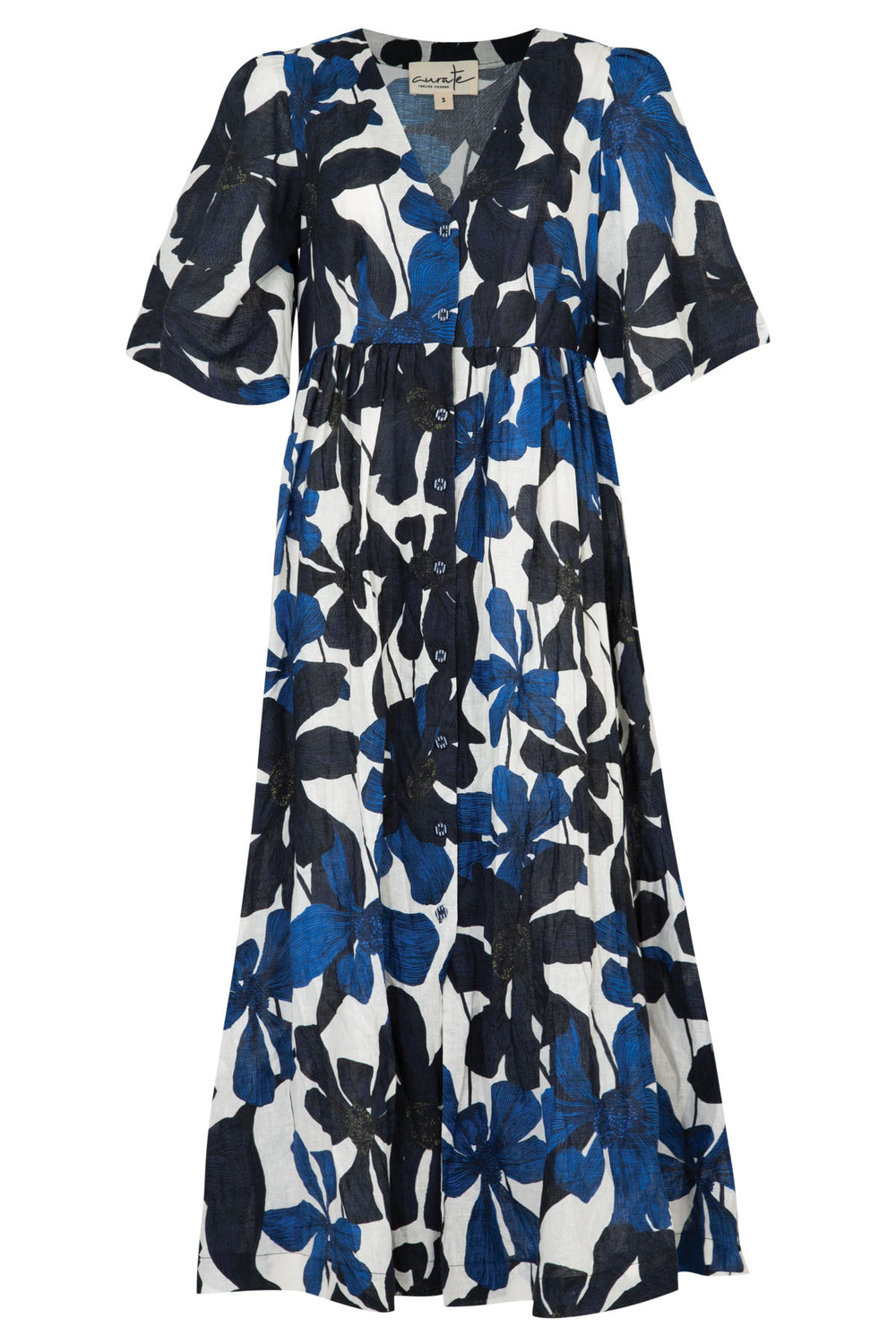 CURATE Let There Vee Life Dress - Navy Floral